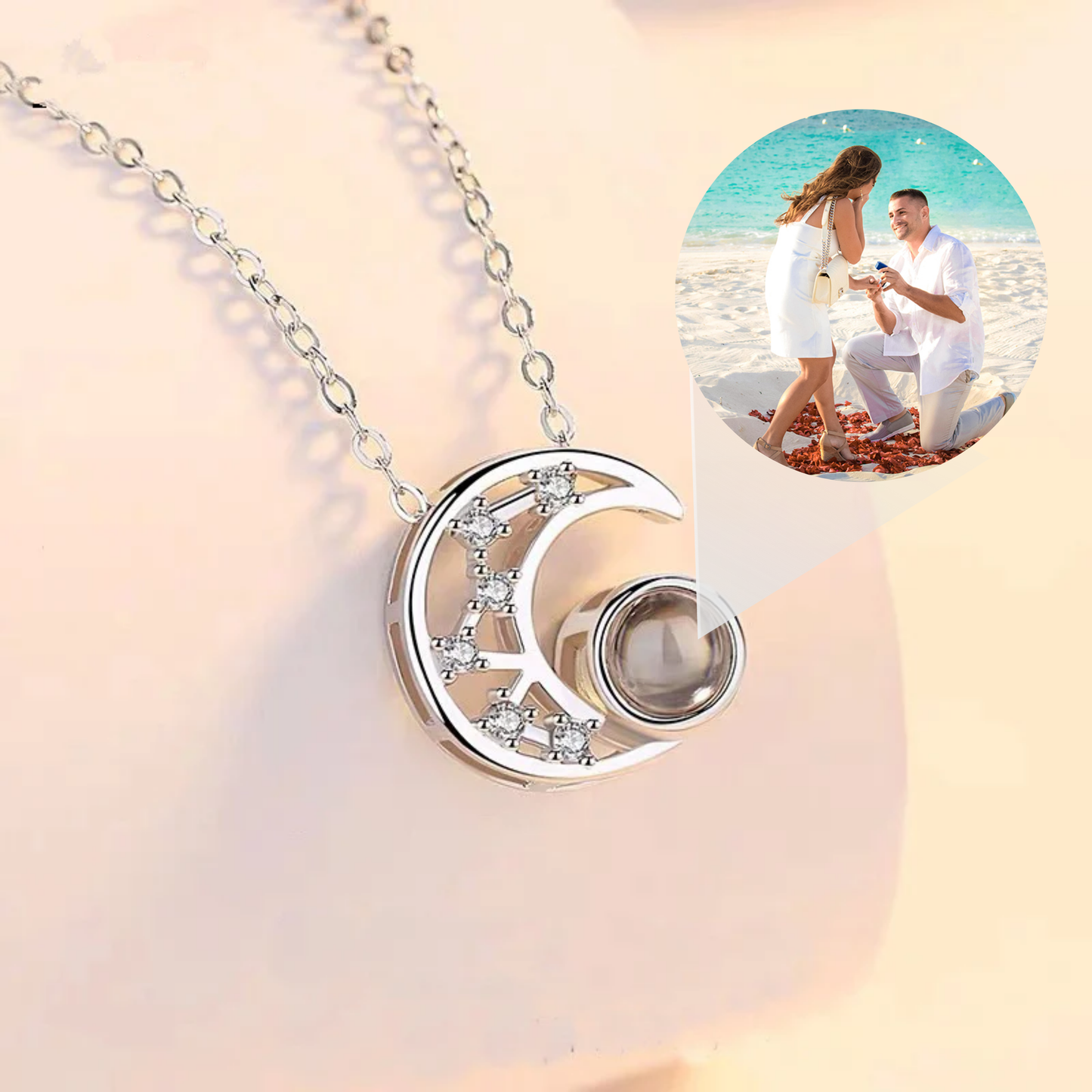 שרשרת מון עם תמונה מוצפנת מבית - MyLove™