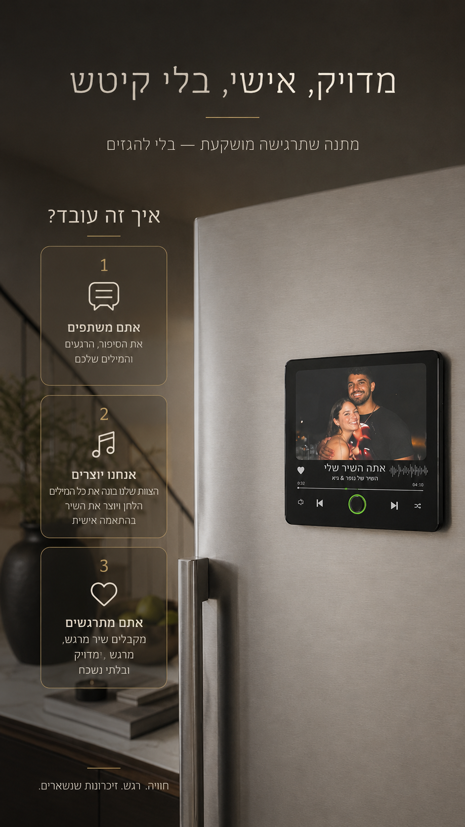 מתנת השיר שלכם שיר מיוחד שנפיק במיוחד עבורכם - MyLove™